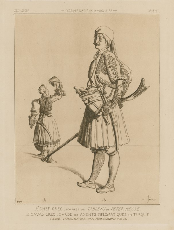 Græske dragter fra 1800-tallet af Italian School