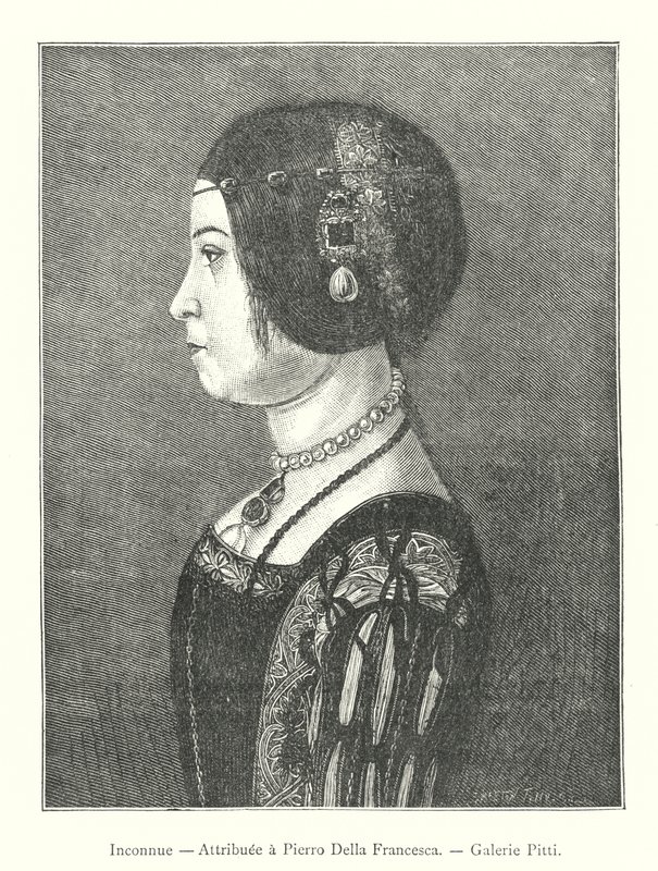 Ukendt, tilskrevet Pierro Della Francesca, Pitti Gallery (gravering) af Italian School
