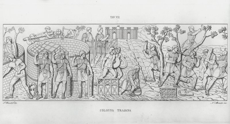 Trajans søjle, Trajans søjle (gravering) af Italian School