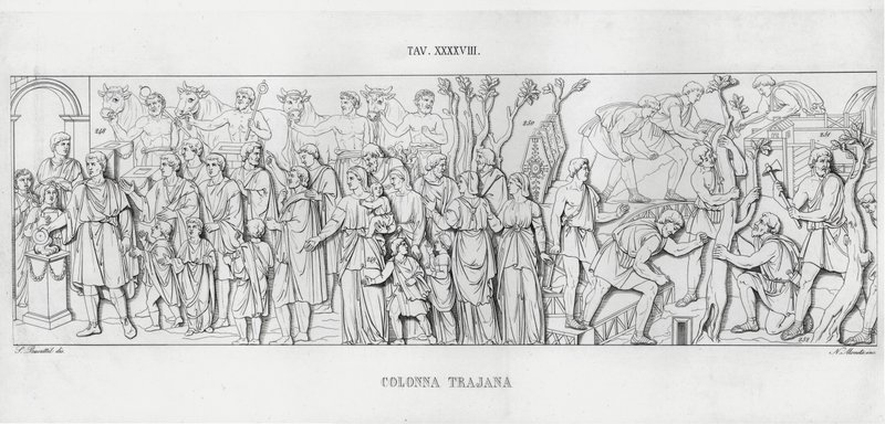 Trajans søjle, Trajans søjle (gravering) af Italian School