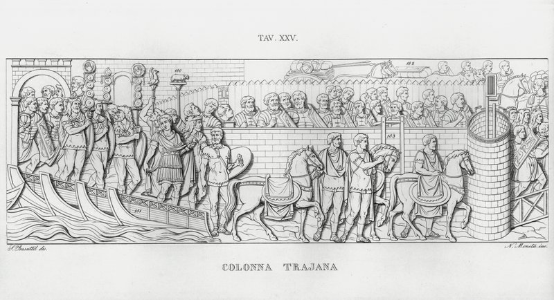 La Colonna Trajana, Trajans søjle (gravering) af Italian School
