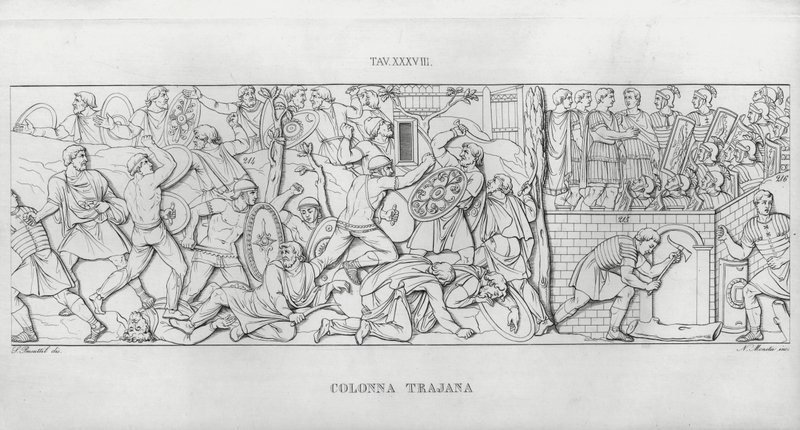La Colonna Trajana, Trajans søjle (gravering) af Italian School