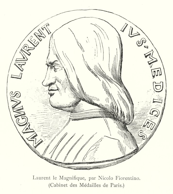 Laurent den Storslåede, af Nicolo Fiorentino, Cabinet des Medailles de Paris (gravering) af Italian School