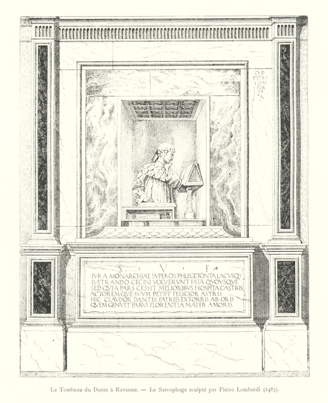 Dantes grav i Ravenna, Sarkofagen skulptureret af Pietro Lombardi af Italian School