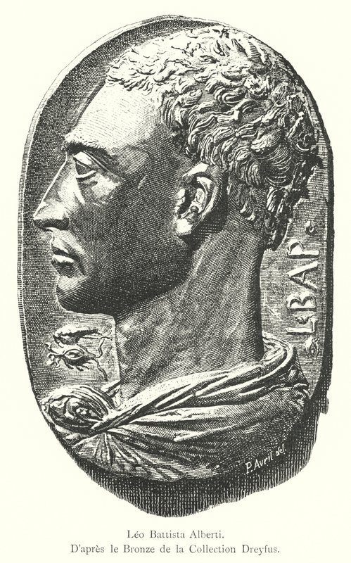 Leon Battista Alberti, Efter bronzen i Dreyfus-samlingen (gravering) af Italian School