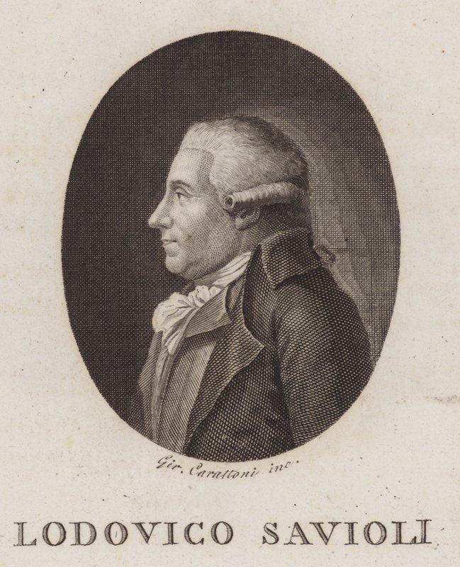 Ludovico Savioli, italiensk digter og historiker (gravering) af Italian School