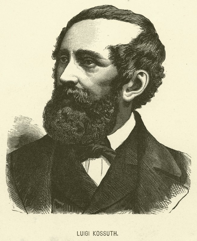 Luigi Kossuth (gravering) af Italian School