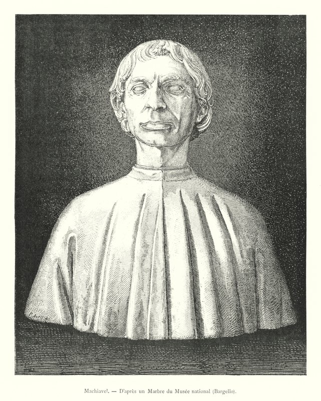 Machiavelli, Efter en marmor fra Nationalmuseet, Bargello (gravering) af Italian School