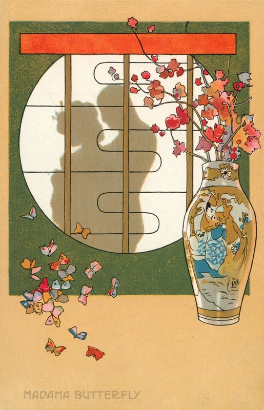 Madama Butterfly (farvelitografi) af Italian School