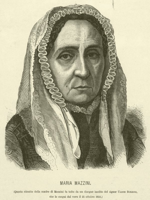 Maria Mazzini (gravering) af Italian School