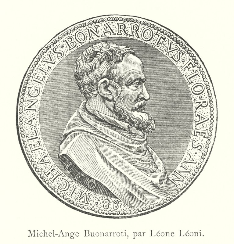 Michel-Ange Buonarroti af Leone Leoni (gravering) af Italian School