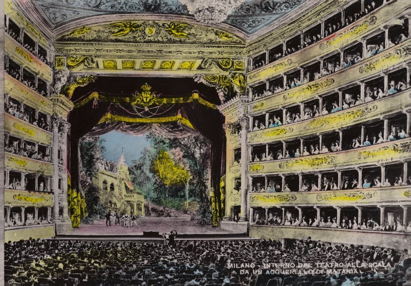 Milano, interiør, Theatro Alla Scala (foto) af Italian School