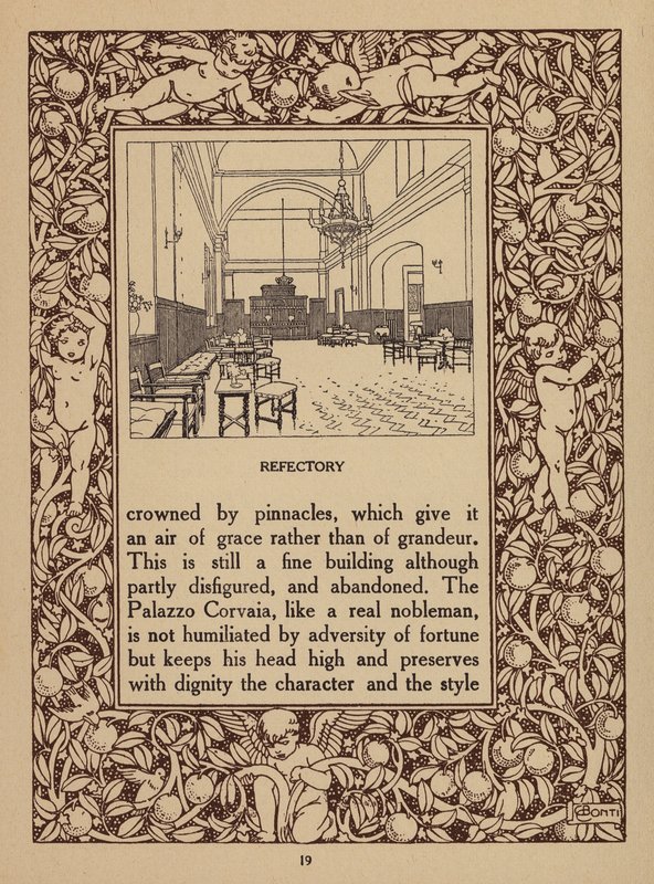 Side fra brochure for San Domenico Palace Hotel, Taormina (litografi) af Italian School