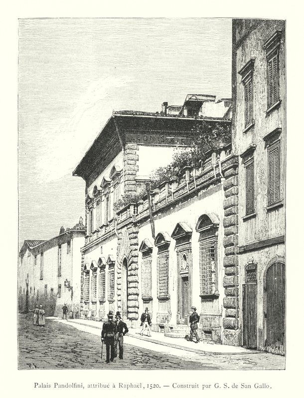 Pandolfini Palace, tilskrevet Raphael af Italian School