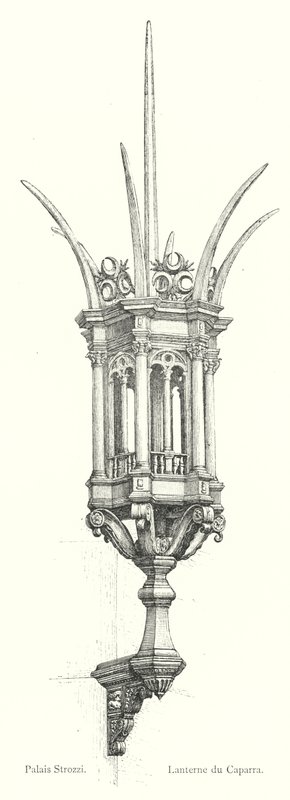 Strozzi Palace, Lanterne du Caparra (gravering) af Italian School