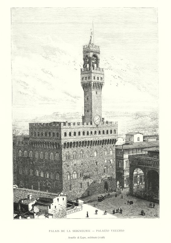 Palais de la Seigneurie, Palazzo Vecchio, Arnolfo di Lapo, arkitekt af Italian School