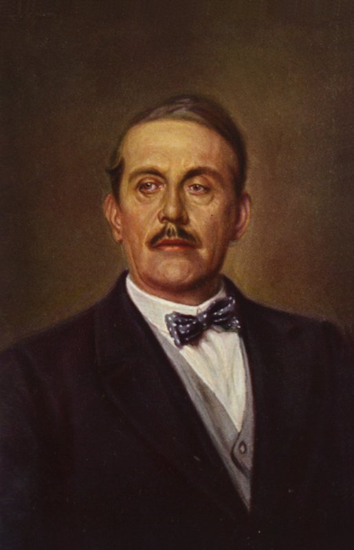 Portræt af Giacomo Puccini (farvelitografi) af Italian School