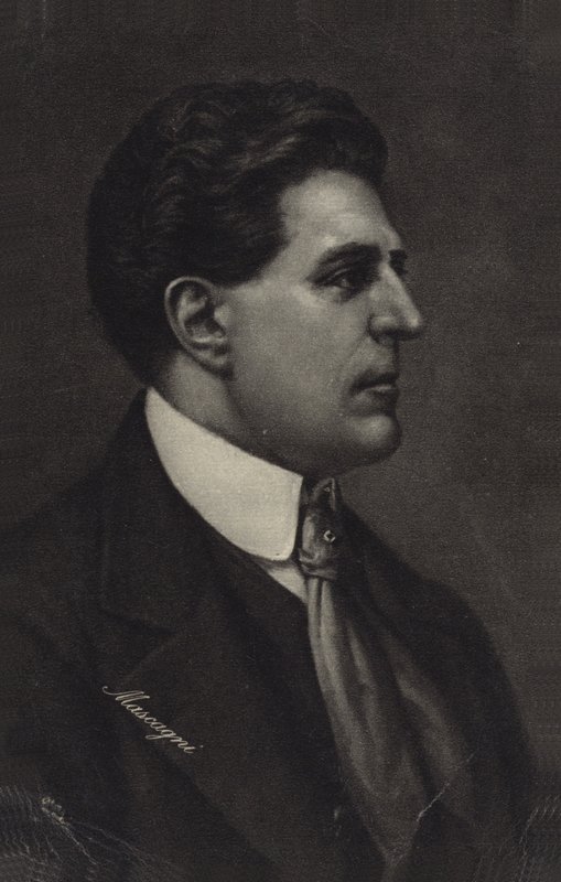 Portræt af Pietro Mascagni af Italian School
