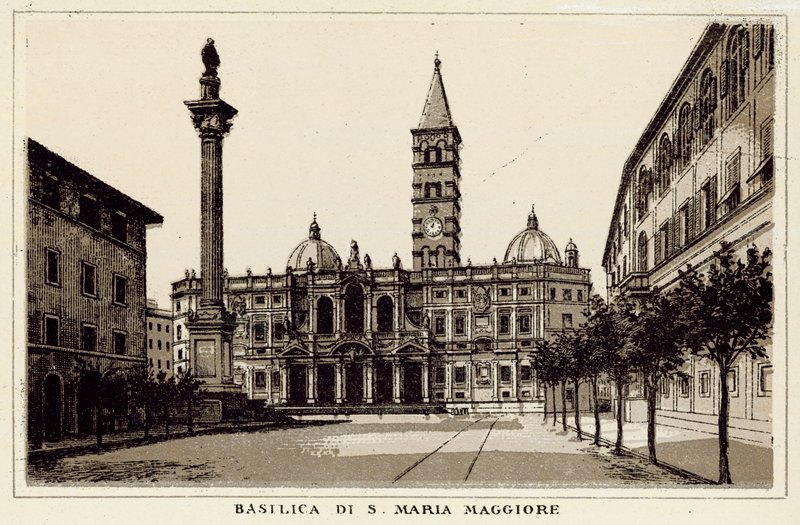 Rom: Basilikaen S Maria Maggiore (litho) af Italian School