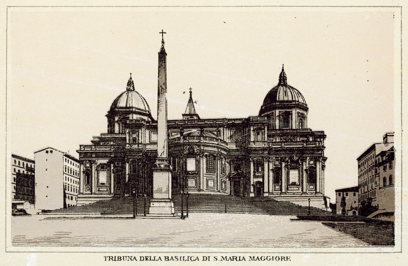 Rom: Tribune af basilikaen S Maria Maggiore (litho) af Italian School