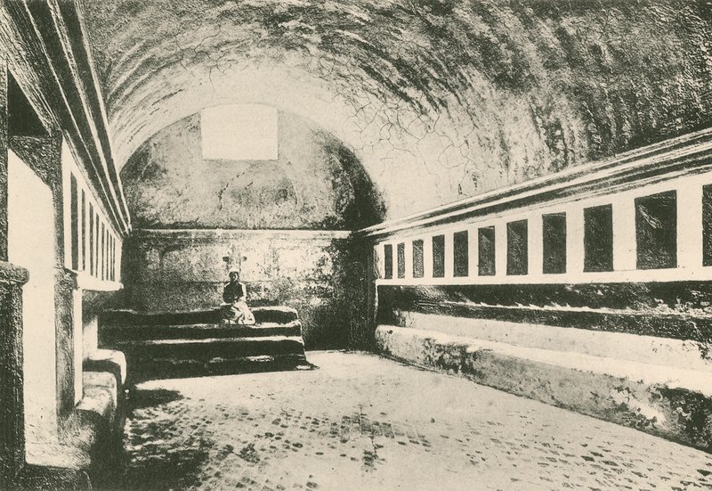Frigidarium for kvinder i Stabian-badene, som det er (dybtryk) af Italian School