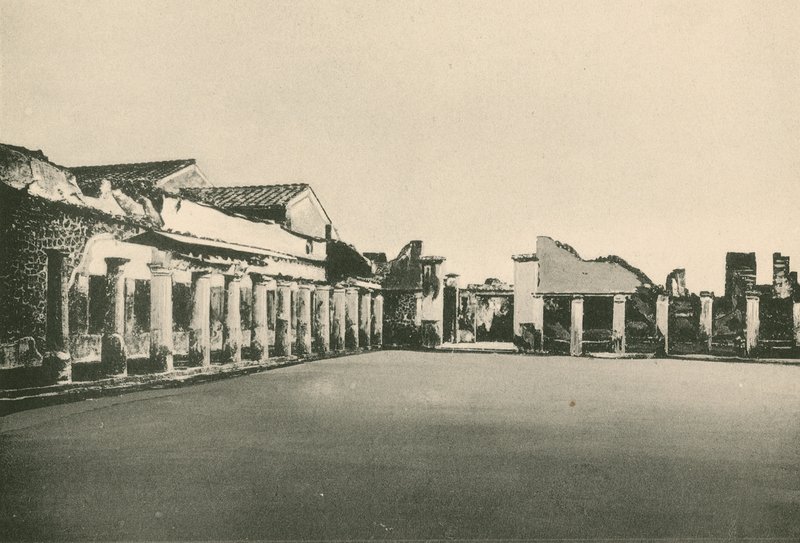 The Stabian Baths - The Wrestling-Place, som det er (dybtryk) af Italian School