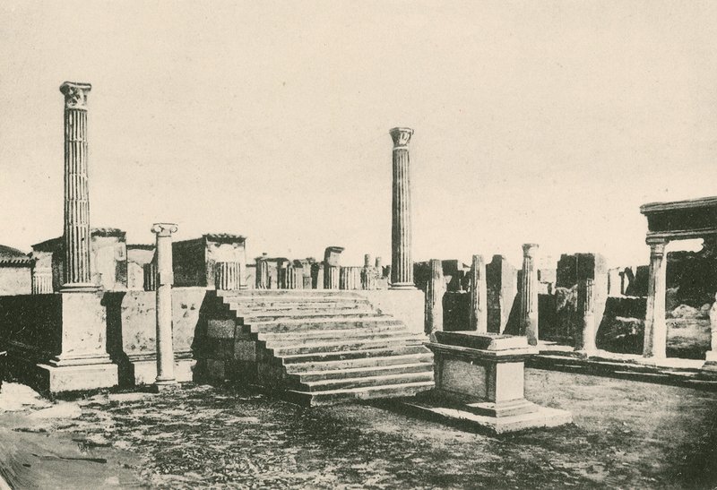 Apollontemplet som det er (dybtryk) af Italian School