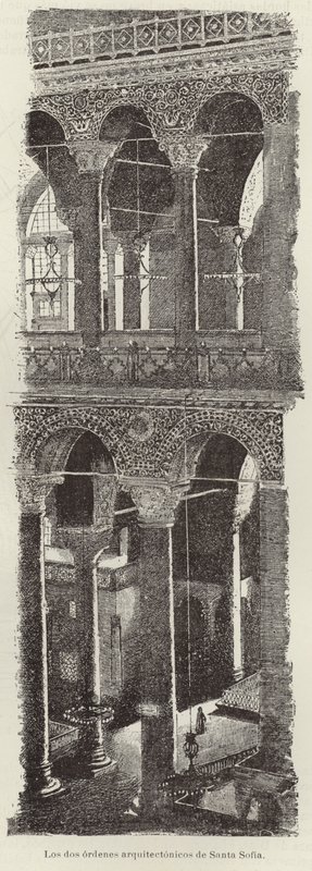 De to arkitektoniske ordener i Santa Sofia af Italian School