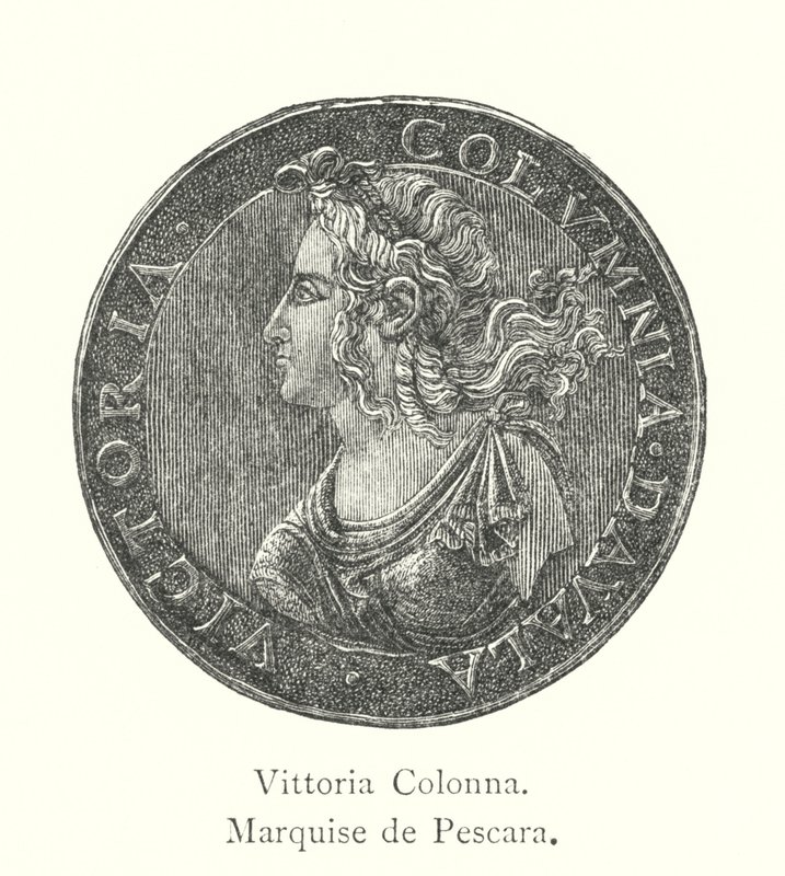 Vittoria Colonna, Marquise de Pescara (gravering) af Italian School