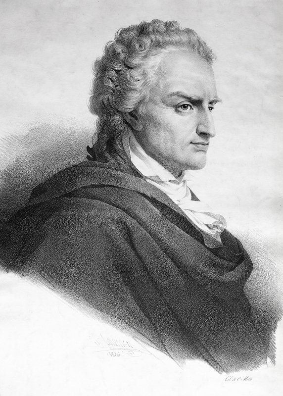 Vittorio Alfieri, italiensk dramatiker og digter (gravering) af Italian School
