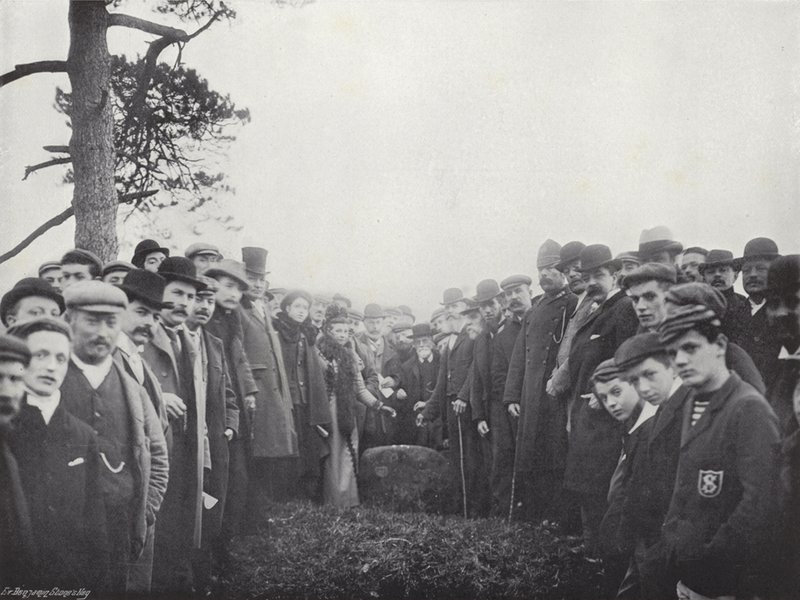 Indsamling af penge værd, ceremonien ved Knightlow Cross af J. Benjamin Stone