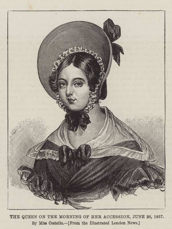 Dronningen om morgenen for hendes tiltrædelse, 20. juni 1837 af J. Costello