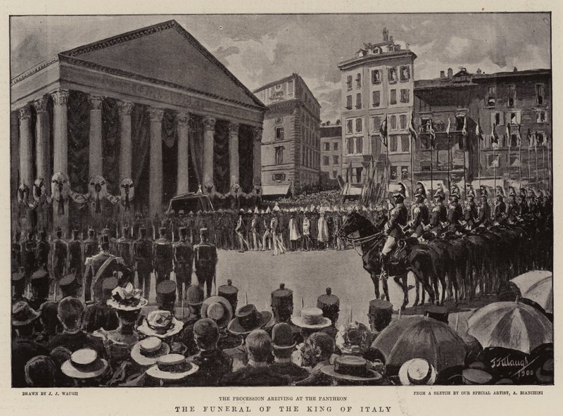 Begravelsen af den italienske konge af J. J. Waugh