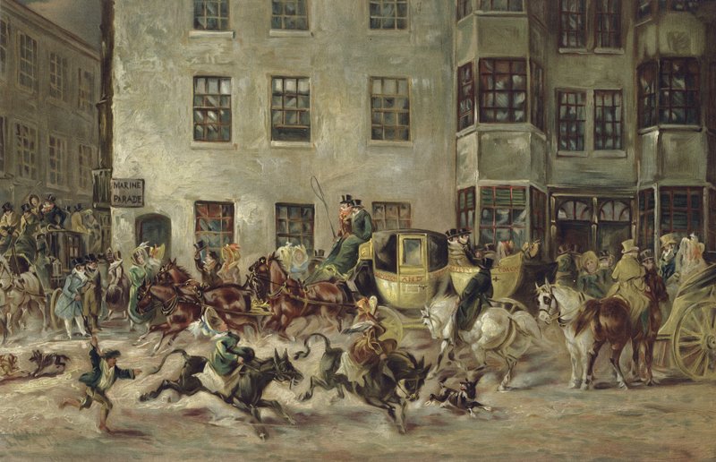 The Marine Parade, Brighton (chromolitho) af J.C. Maggs