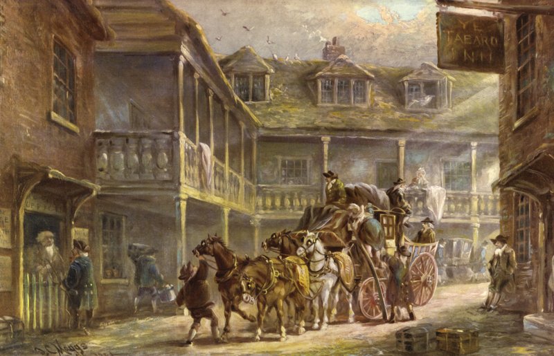 The Tabard Inn, Southwark, London af J.C. Maggs