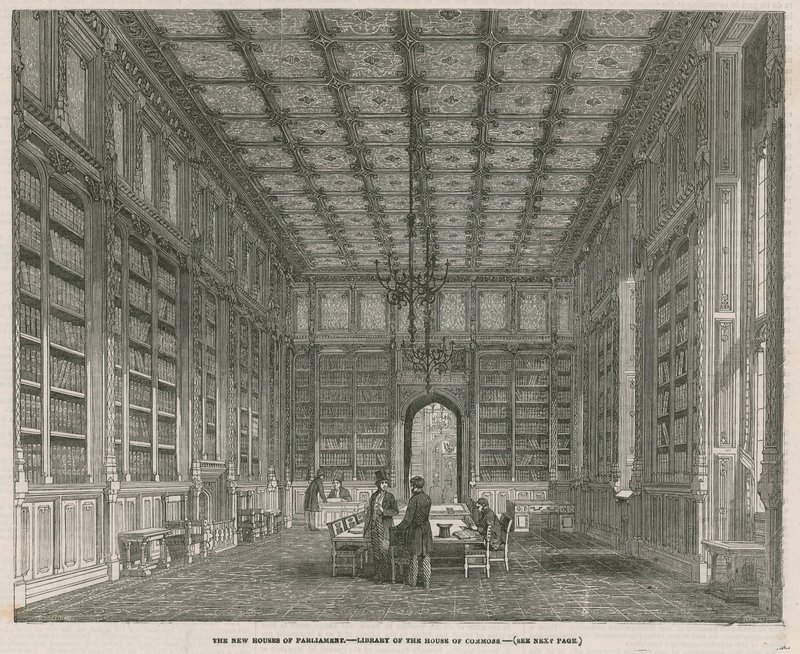 The new Houses of Parliament - Underhusets bibliotek af J.L. Williams