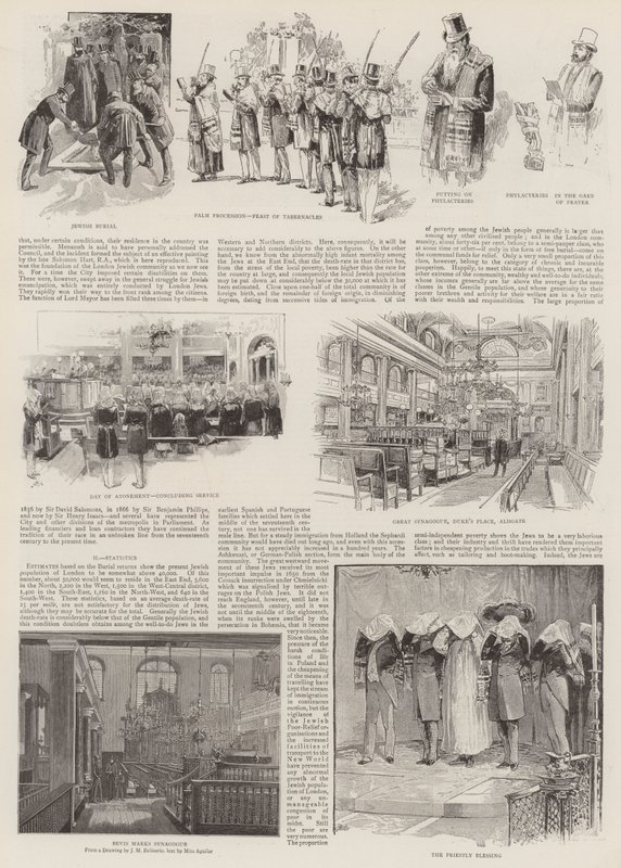 Jøderne i London litho af J.M. Belisario