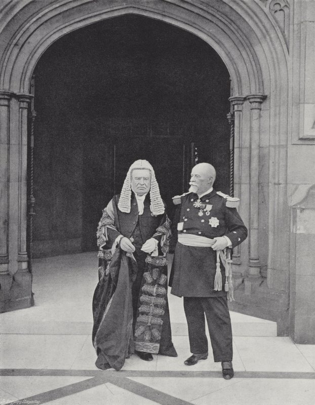 Jarlen af Halsbury og admiral Leygue af J. Benjamin Stone