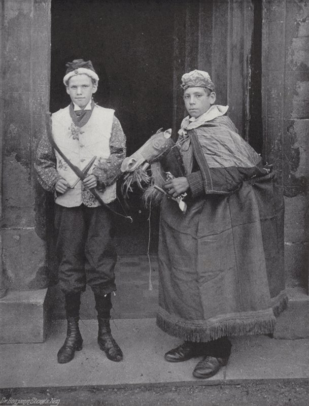 The Horn Dance, Abbeds Bromley, the Fool og Robin Hood af J. Benjamin Stone