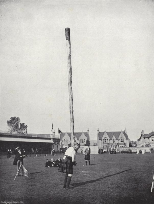 Inverness Gathering, kastning af Caber af J. Benjamin Stone