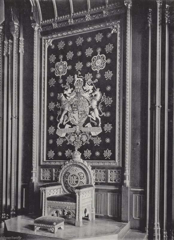 Det kongelige sæde i Kings Robing-Room af J. Benjamin Stone