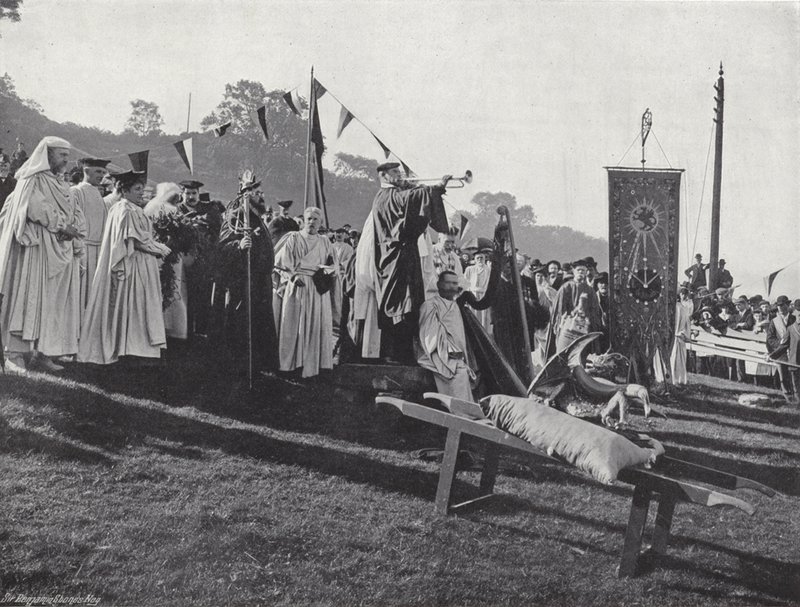 Den walisiske Eisteddfod, åbning af Gorsedd af J. Benjamin Stone