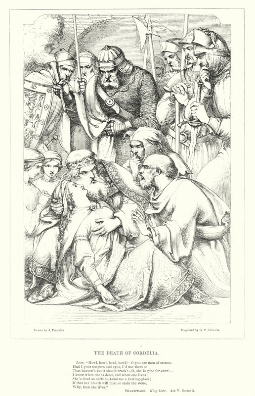 Cordelias død (gravering) af J. Franklin