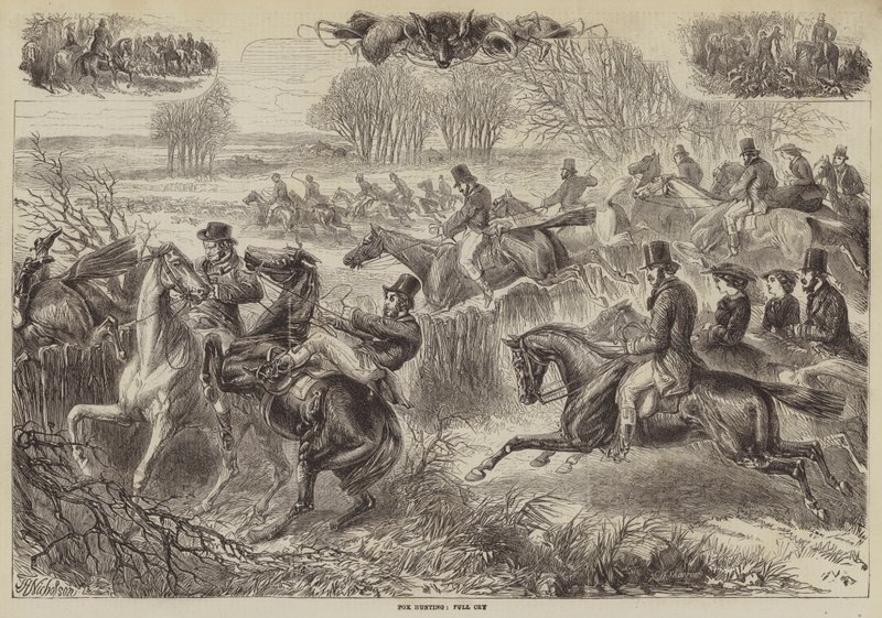 Rævejagt, fuld skrig af J. H. Nicholson