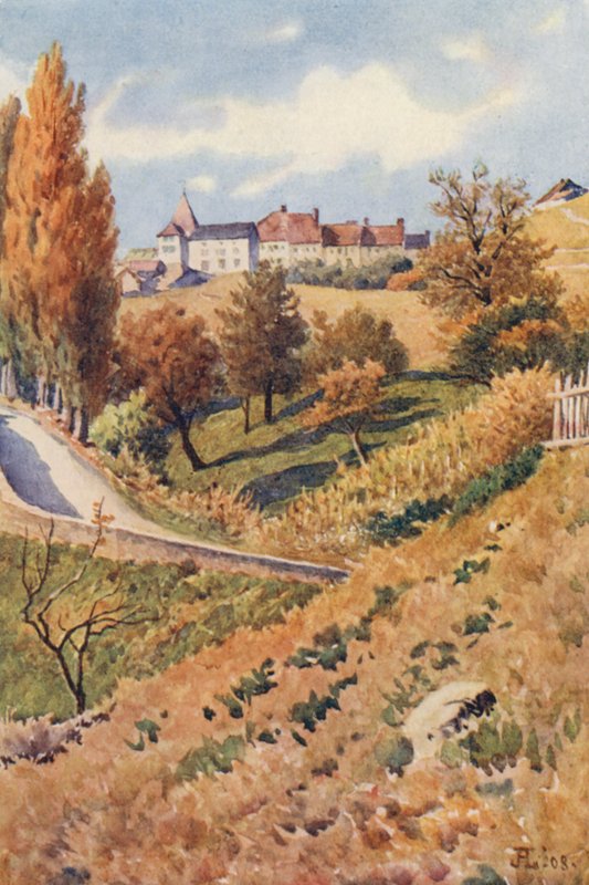 Grandvaux fra Cully (farvelitografi) af J. Hardwicke Lewis