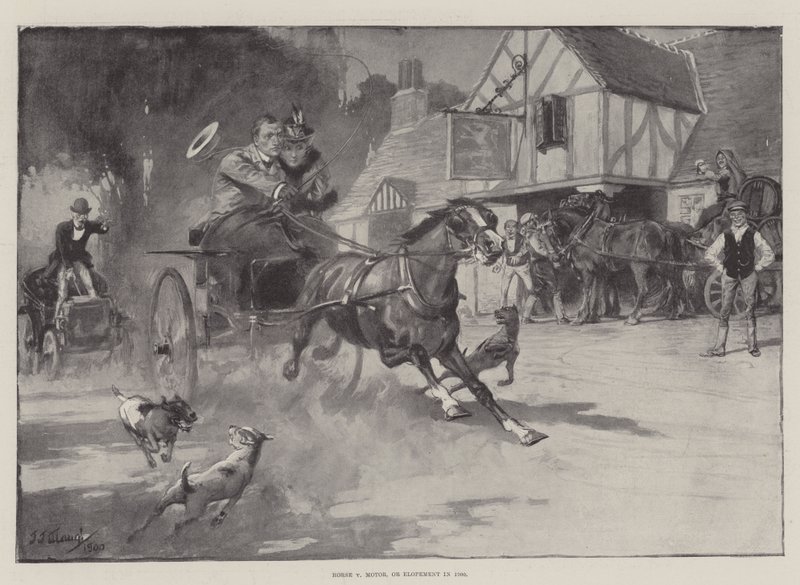 Horse v Motor, eller Elopement i 1900 af J. J. Waugh