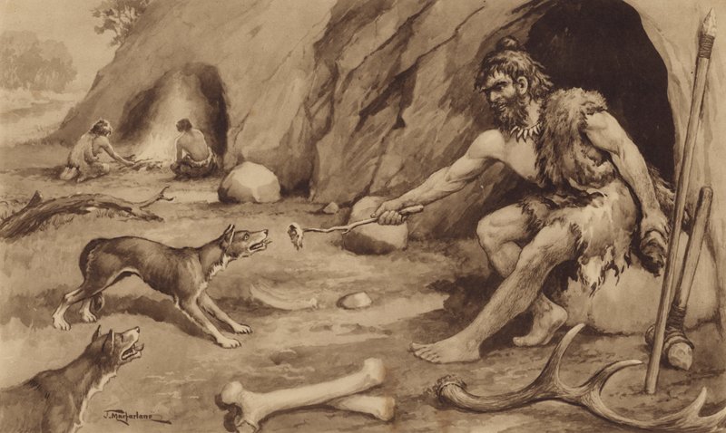 Cave-Man (litho) af J. Macfarlane