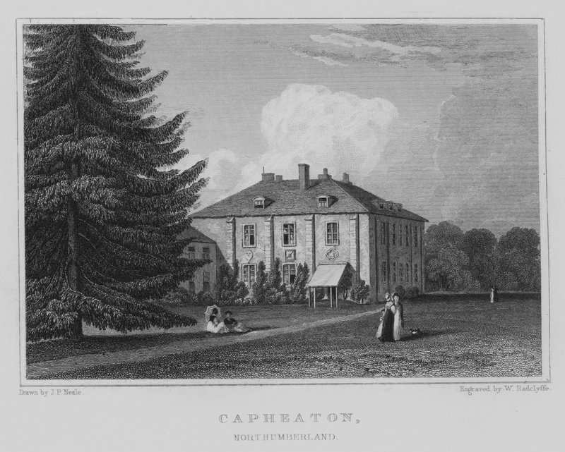 Capheaton, Northumberland (gravering) af John Preston Neale