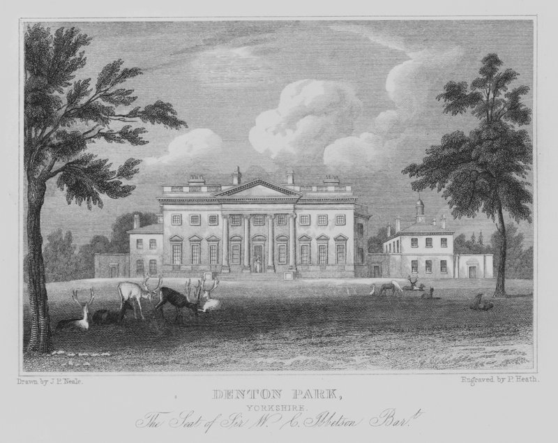 Denton Park, Yorkshire, Sædet for Sir W C Ibbetson, Baronet (gravering) af John Preston Neale