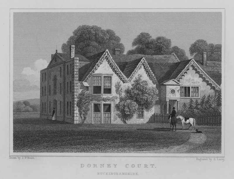 Dorney Court, Buckinghamshire (gravering) af John Preston Neale